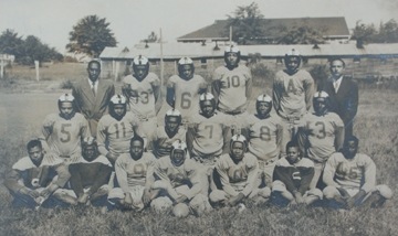 This photos is the 1948 RCTS Football Team with Principal Warren Minnifield and Coach Hill