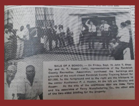 RCTS property was sold to John T. Shealey and H.T. Lightning Rosser in September 1970 at an auction on the courthouse steps in Wedowee, Randolph County