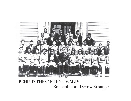RCTS 8th graders pose in front of the 1919 RCTS building for with Principal E. S. Peoples in 1940.
